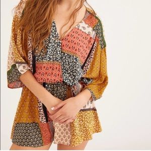 UO Dress Forum Animal Print Belted Romper